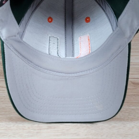 Vintage Miami Hurricanes Strapback Hat Cap Green Captivating Headwear NCAA - Picture 8 of 10